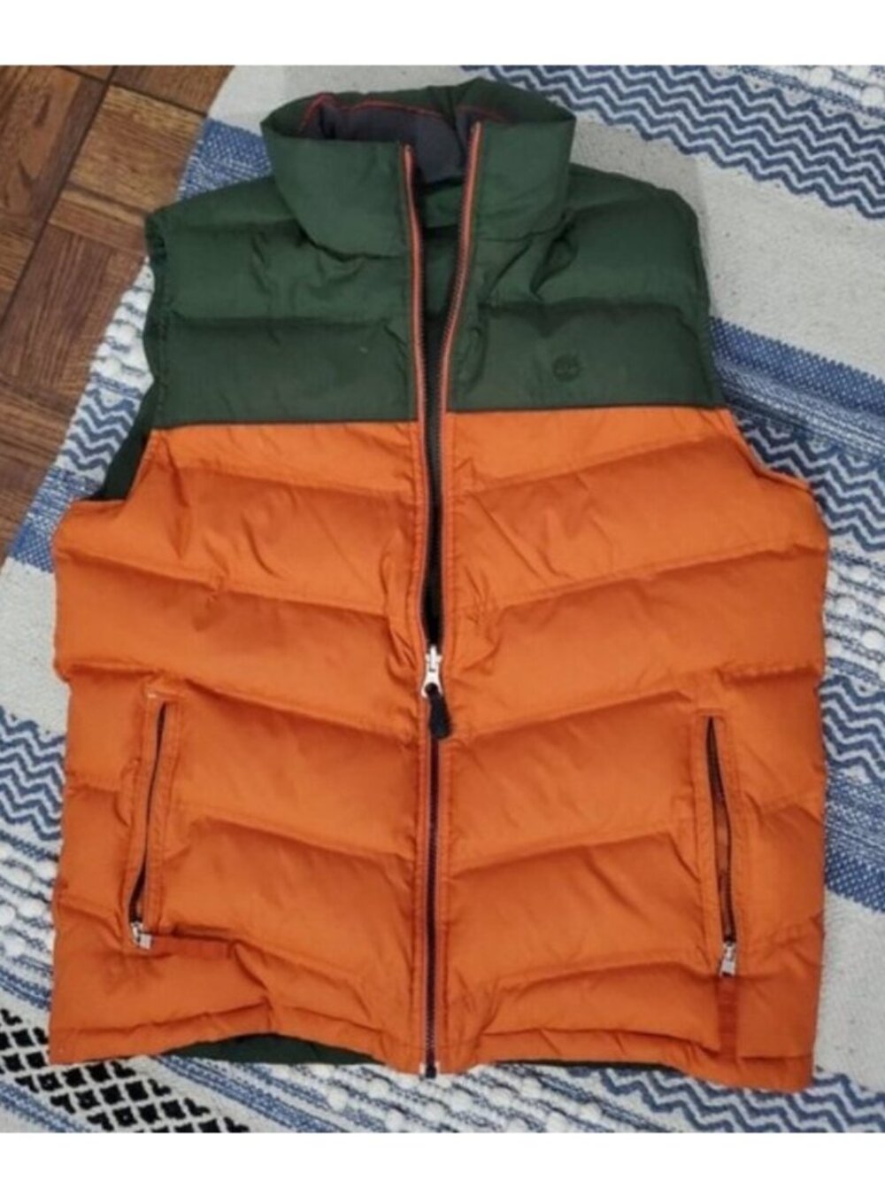 TIMBERLAND Reversible Puffer Color Block Utility Retreat Safari Tone Vest
